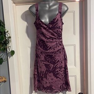 Wrapper Purple Floral Mini Dress